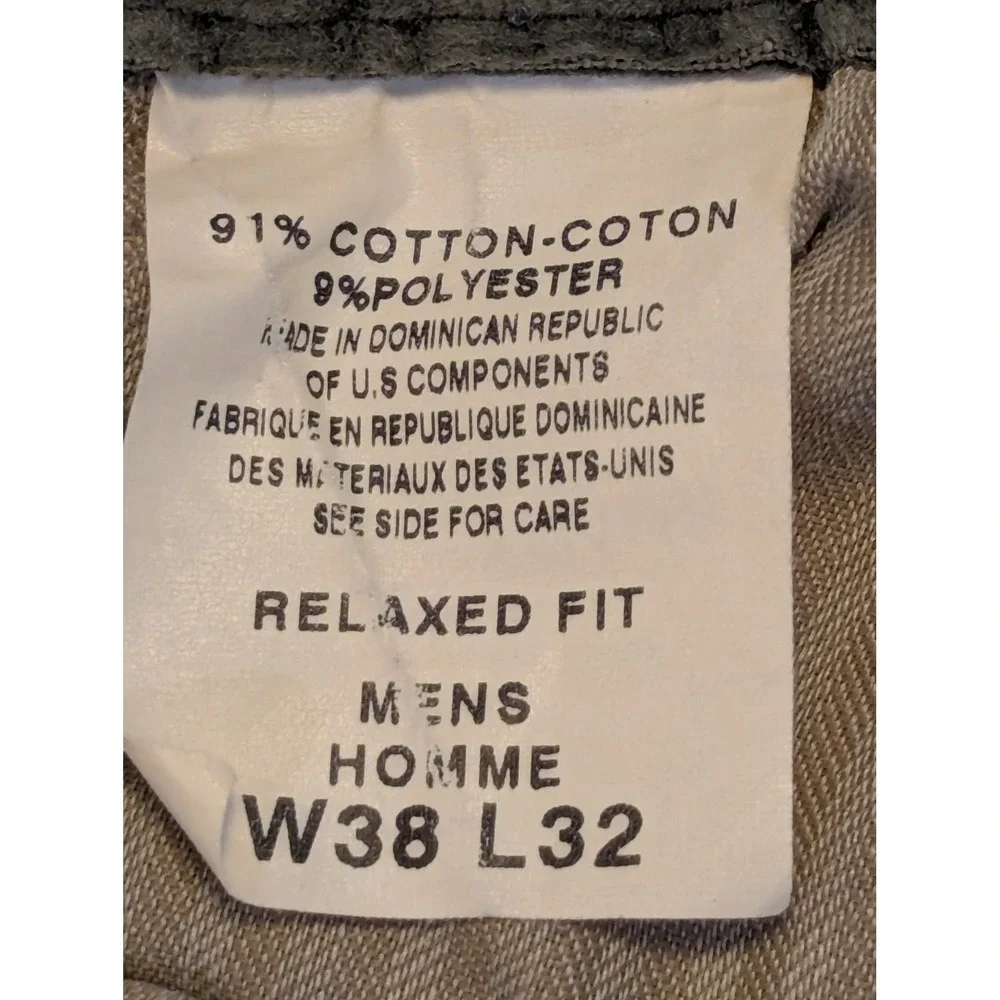 Vintage 1999 Eddie Bauer Wide Wale Corduroy Pants Mens 38x32 Green Y2K Relaxed